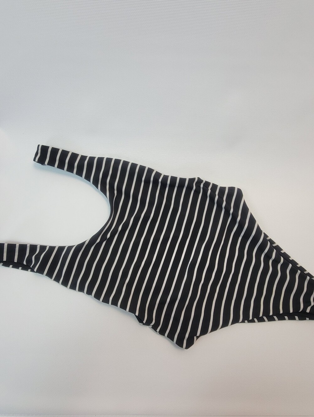Aerie Striped Black White Swimsuit HighCut OnePiece Bathing Suit Womens Size S/P